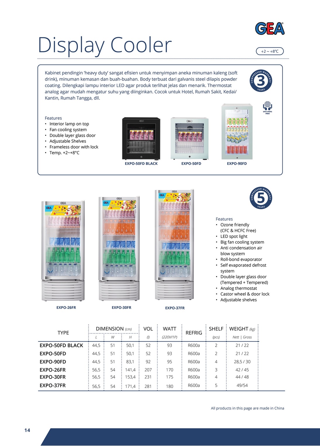 Jual Kulkas Chiller Lemari Pendingin Showcase Display Cooler Mini Bar GEA EXPO-50FD Putih Harga, Spesifikasi, dan Review Produk duniamasak.com, Kualitas TERJAMIN, 100% ASLI, Harga MURAH, Buy, Sell, Jual, Beli